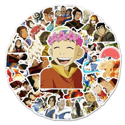 50PCS Anime Avatar The Last Airbender Waterproof Stickers DIY Skateboard Guitar Laptop Cool Cartoon Decal Kids Toy Sticker (Online Order Only)
