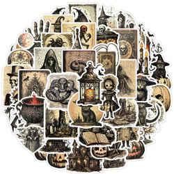 Horror Halloween Skull Stickers for Phone Laptop Luggage Skateboard - 10/30/50PCS (Online Order Only)