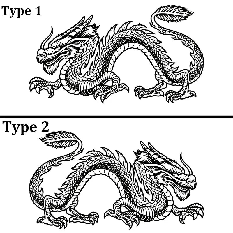 Anime Detachment Car Sticker The Black Dragon Body Big Picture Decoration Movement Style Die Cutting Waterproof PVC Vinyl Decals (ONLINE ORDER ONLY)