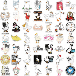 50PCS Cartoon Cute Silly Goose Sticker Decals Toys For Phone Laptop Luggage Skateboard Guitar DIY Graffiti Aesthetic Stickers (ONLINE ORDER ONLY)