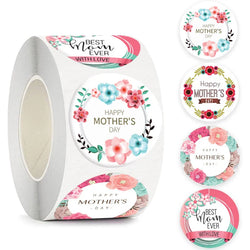 100-500pcs New Round Shape 100pcs Happy Mother's Day Gifts Label Sticker Kraft Happy Birthday Gifts Label Tag (ONLINE ORDER ONLY)