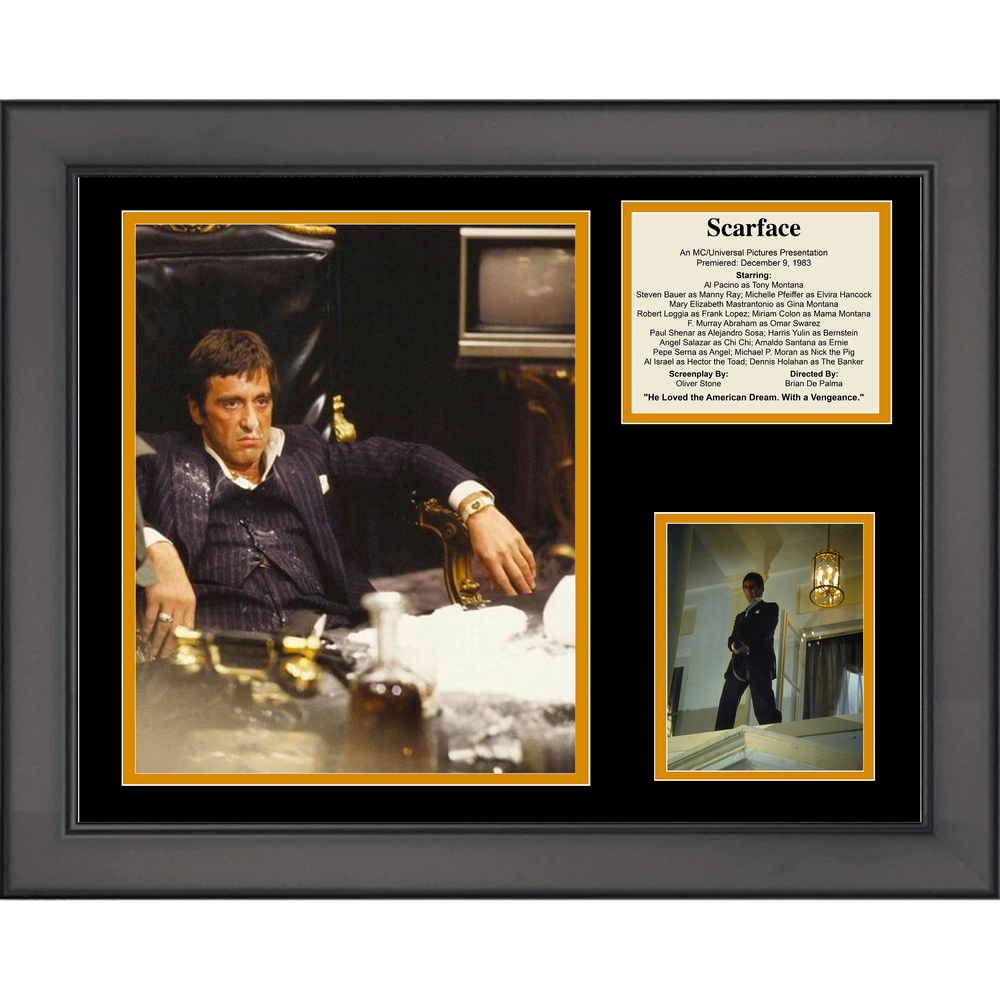 Framed Scarface Al Pacino Movie 11"x14"Three Photo Collage (ONLINE ORDER ONLY)