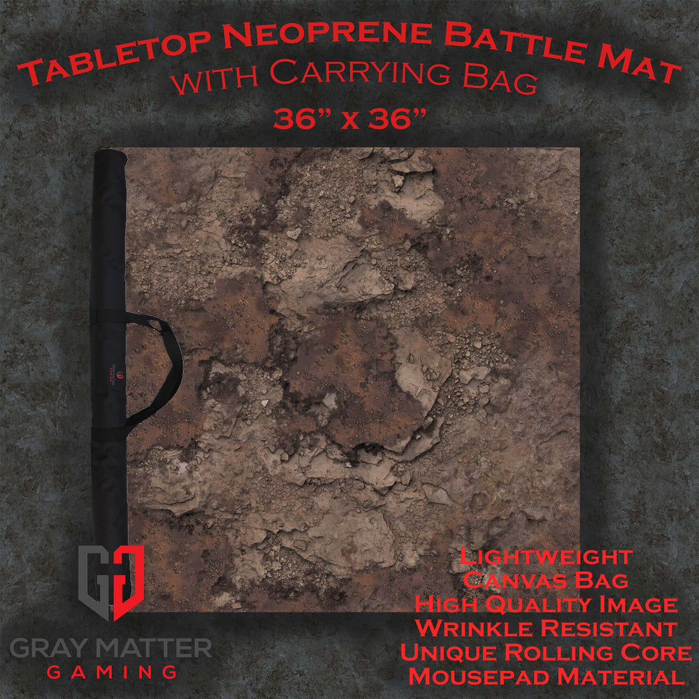 Scarred Badlands - Neoprene Battle Mat with Bag