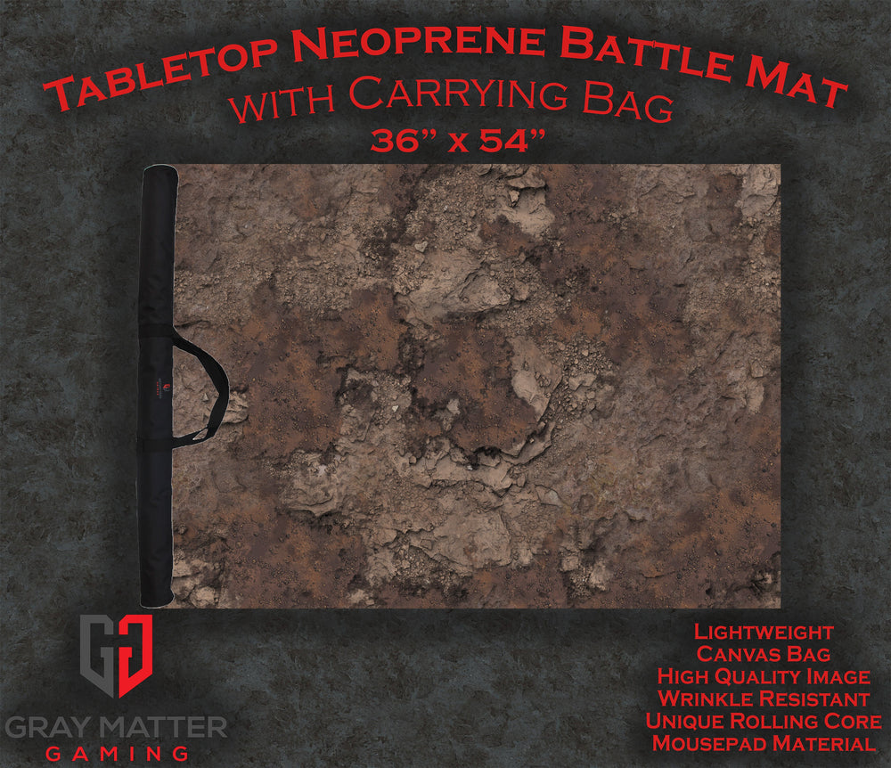 Scarred Badlands - Neoprene Battle Mat with Bag