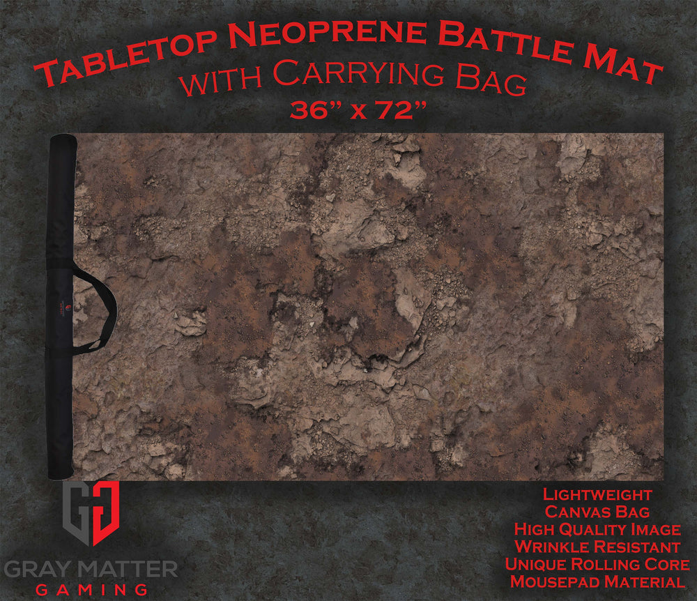 Scarred Badlands - Neoprene Battle Mat with Bag