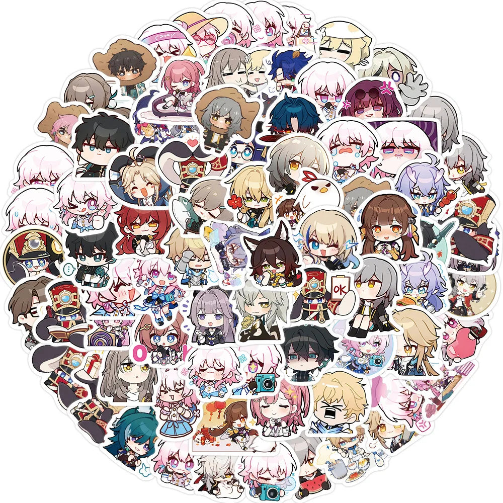 10/40/80PCS Honkai: Star Rail Stickers Adventure Strategy Game Sticker Cute Cartoon Decals Luggage Laptop Guitar Bike Kids Toys (ONLINE ORDER ONLY)