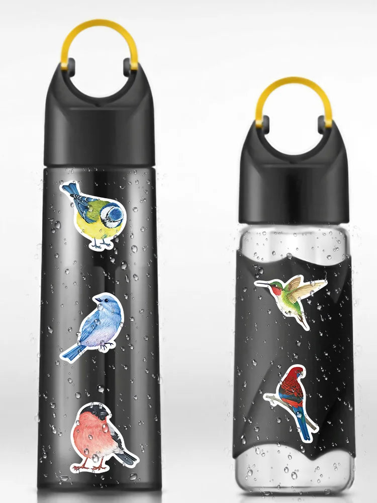 50pcs Cute Colorful Birds Animal Sticker Waterproof Graffiti For Phone Water Bottle Laptop Bicycle Car Decals Kids Toy (ONLINE ORDER ONLY)