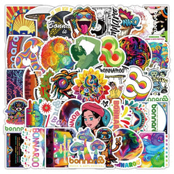 50pcs Bonnaroo Festival Graffiti Stickers for Luggage, Water Cup, Phone, Laptop, Scooter, Refrigerator (Online Order Only)