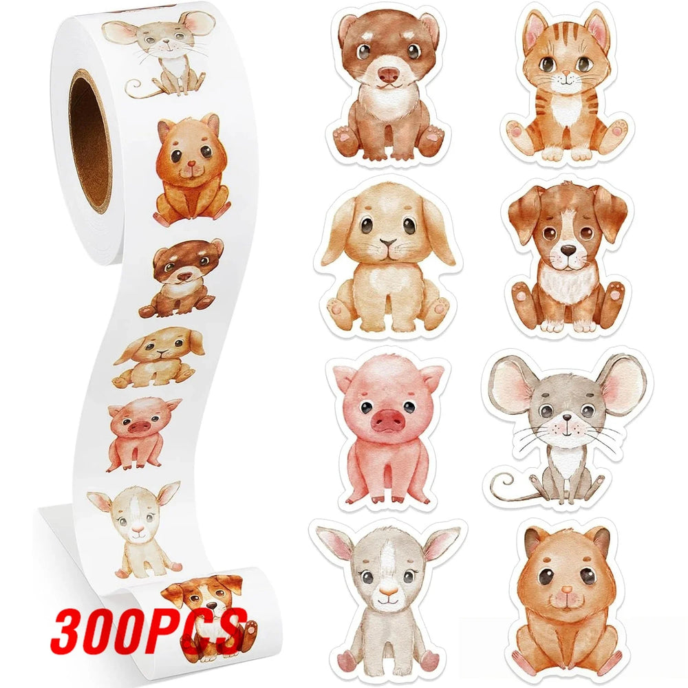 100-500pcs Animals Reward Stickers for Kids Children Kindergarten School Encouragement Students Games Toy Stationery Sticker (Online Order Only)
