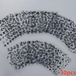 30pcs 3D Daisy Design Nail Art Sticker Set Acrylic Sanding Colorful Floral Decals Self-Adhesive Nail Art Supplies DIY Manicure * (ONLINE ORDER ONLY)