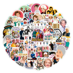 10/50PCS Fashion Stay Golden Girl Stickers Graffiti Waterproof DIY Snowboard Helmet Laptop Car Styling Vinyl Sticker Decal Gift (Online Order Only)