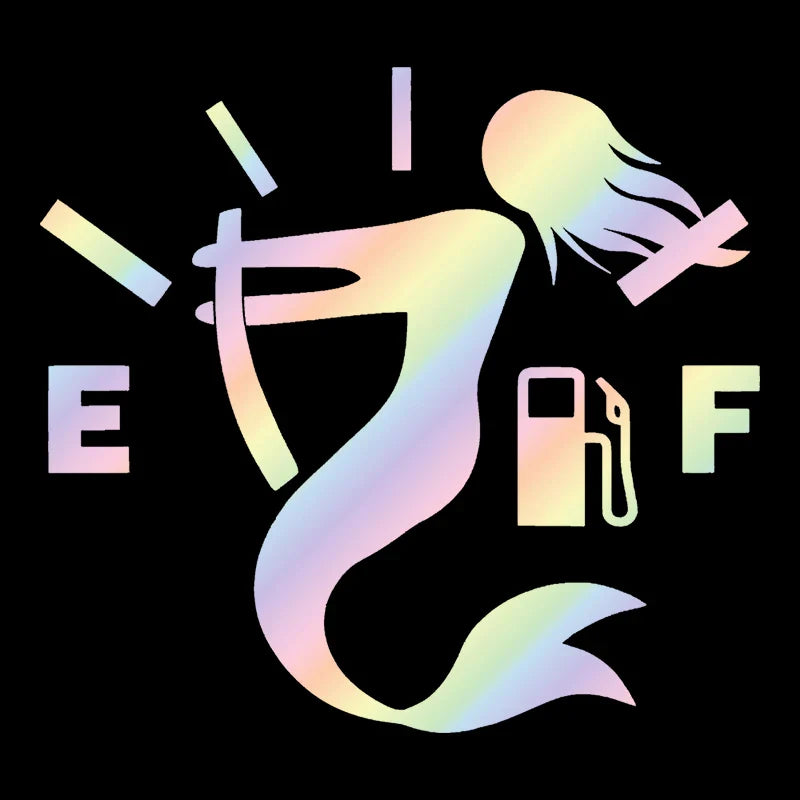 Mermaid Empty Full Gas Gauge Sticker for Car Fuel Tank Cap Door Decoration Automotive Supplies Outdoor Stickers Pvc Vinyl Decals (ONLINE ORDER ONLY)