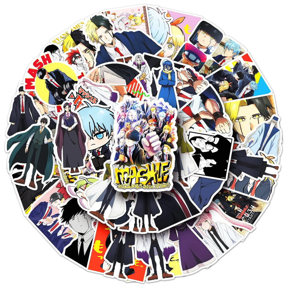10/30/50PCS Mashle: Magic and Muscles Stickers Caricature Decals Toy Luggage Laptop Guitar Car Bike Skateboard Cartoon Sticker (ONLINE ORDER ONLY)