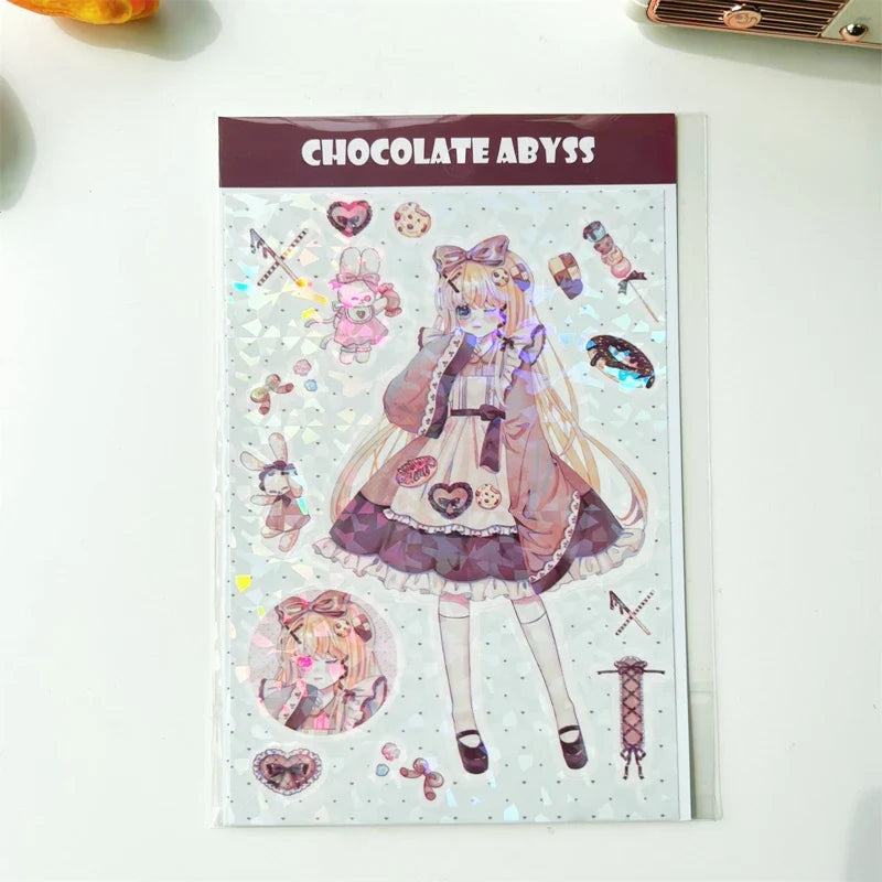 Ins Cute Angel Princess Baseball Girl Sticker Scrapbooking DIY Album Decoration Sticker Aesthetic Personalized Kawaii Stationery (ONLINE ORDER ONLY)