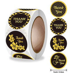 500pcs/roll Thank You Stickers Flower Pattern Party Wedding Decoration Gift Envelope Seal Labels Scrapbooking Stickers (ONLINE ORDER ONLY)