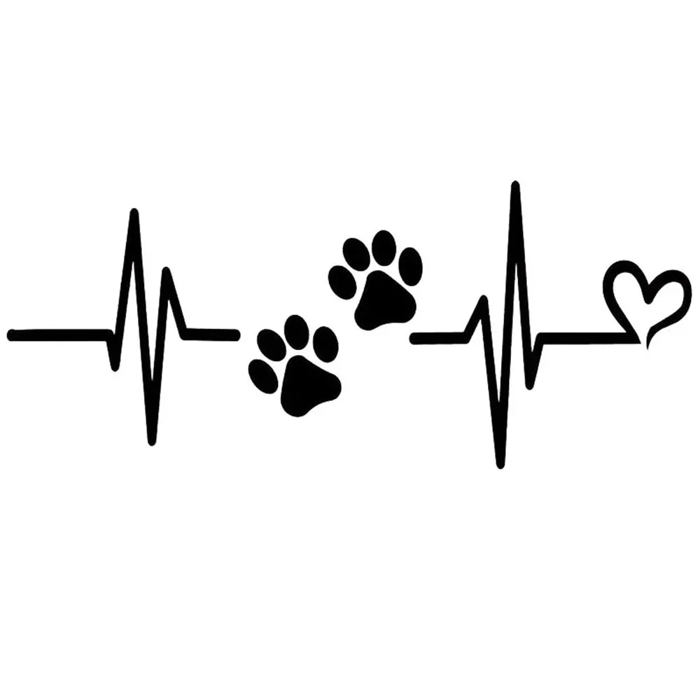 Motorcycle Sticker  Love Dog Reflective  Moto Auto Decal Funny JDM Vinyl On Car Stickers (ONLINE ORDER ONLY)