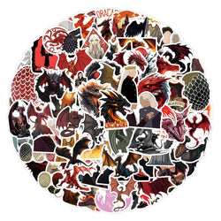 House of the Dragon Game of Thrones Stickers Decals for Luggage Laptop Phone Guitar Car Bike Toy (Online Order Only)