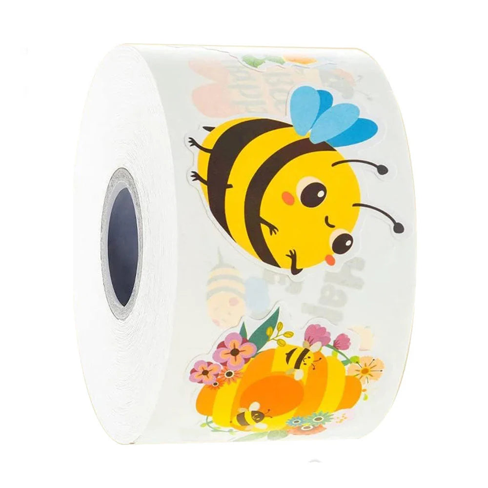 100-500pcs Cartoon Bee Stickers Cartoon Animal Reward Stickers Children DIY Handmade Gift Decoration Label Stationery Sticker (ONLINE ORDER ONLY)