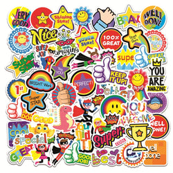 50pcs Kids' Graffiti Stickers for Helmet, Wall, DIY Decoration with Storage Box (ONLINE ORDER ONLY)