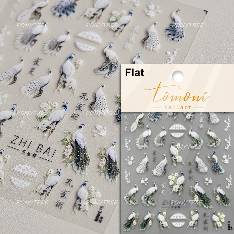 White Black Wings Feather Angel Demon Devil Dreamy Hot Stamping English Letter Adhesive Nail Art Stickers Manicure Tool Decals (Online Order Only)