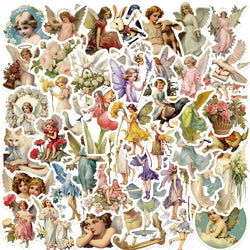 50PCS Cute Angel Elf Stickers for Skateboard, Laptop, Bike, Suitcase, Wall Decor (Online Order Only)