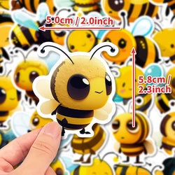 10/30/50PCS Cartoon Little Bee PVC Sticker Aesthetic Children's Laptop Decoration Scrapbooking Stationery School Supplies (ONLINE ORDER ONLY)