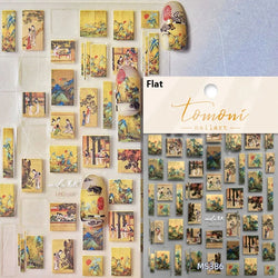 Hot Stamping Colourful Sunflower Starry Night Impressionism Embossment Adhesive Nail Art Sticker Shiny Rhinestone Manicure Decal (Online Order Only)