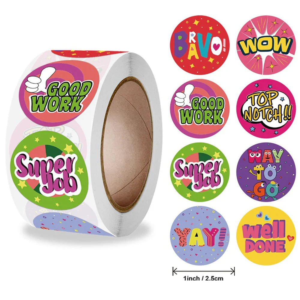 500pcs Encouragement Reward Stickers Thumbs Up Rewarded Kids School Kindergarten Children Scrapbook Stationery Sticker (Online Order Only)