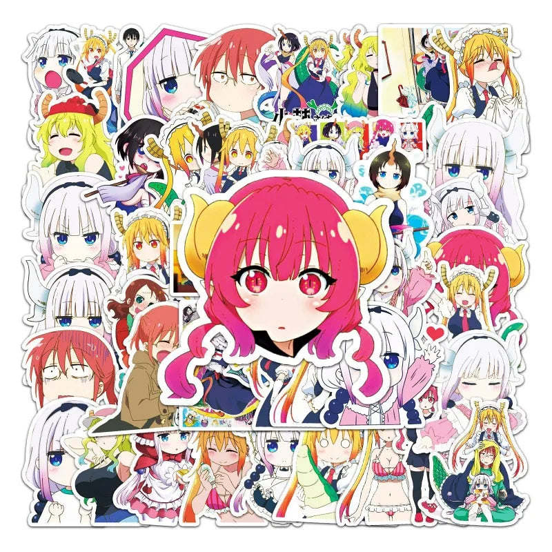 Dragonmaid Stickers Pack for Laptop, Phone, Car, Scooter, Water Bottle, Fridge, Stationery (Online Order Only)