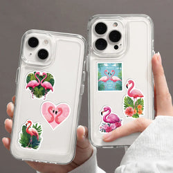 50pcs Flamingos Stickers Dream for DIY Girls Scrapbook Suitcase Water Bottle Phone Laptop Guitar Decal Cartoon Sticker Toys (Online Order Only)