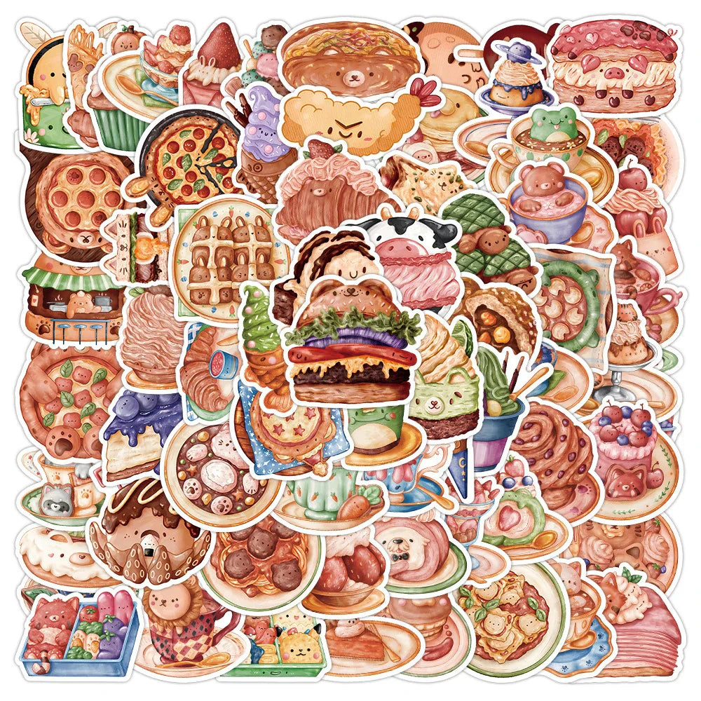 Cute Pink Cake Cartoon Stickers for Laptop, Phone, Bike, Luggage - 10/50/100PCS (Online Order Only)