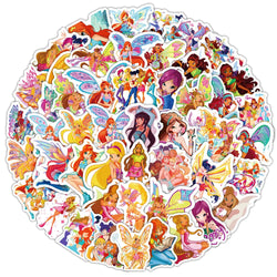10/30/60PCS Pretty Woman Butterfly Winx Club Stickers Aesthetic Decals DIY Suitcase Notebook Phone Luggage Guitar Cartoon Toys (ONLINE ORDER ONLY)