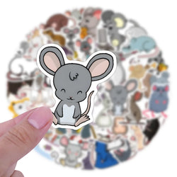 Kawaii Rat Stickers Cute Animal Decals for Luggage Laptop Guitar Car Bike 10/30/55PCS (ONLINE ORDER ONLY)