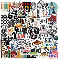 10/50pcs Chess Game Stickers Aesthetic Graffiti Decals For Laptop Luggage Skateboard Motorcycle Diary Waterproof Sticker (ONLINE ORDER ONLY)