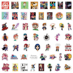 10/30/55/110PCS Scott Pilgrim Stickers Animation Decals Waterproof Cartoon stickers Kids Toys Scrapbook Luggage Guitar Car Bike (ONLINE ORDER ONLY)