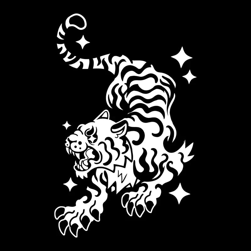 Beast of Prey Tiger Car Stickers for Window Decoration Notebook Outdoor Sticker External Accessories Waterproof PVC Vinyl Decals (ONLINE ORDER ONLY)