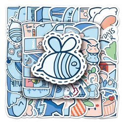 50Pcs Cute Cartoon Girl Waterproof Vinyl Stickers for Skateboard Snowboard Decals (Online Order Only)