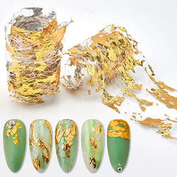 1Roll/Box Net Line Nail Stickers For Nails Gold Silver Mesh Nail Transfer Foil Paper Decals 3D Nail Art Decorations DIY Design (Online Order Only)