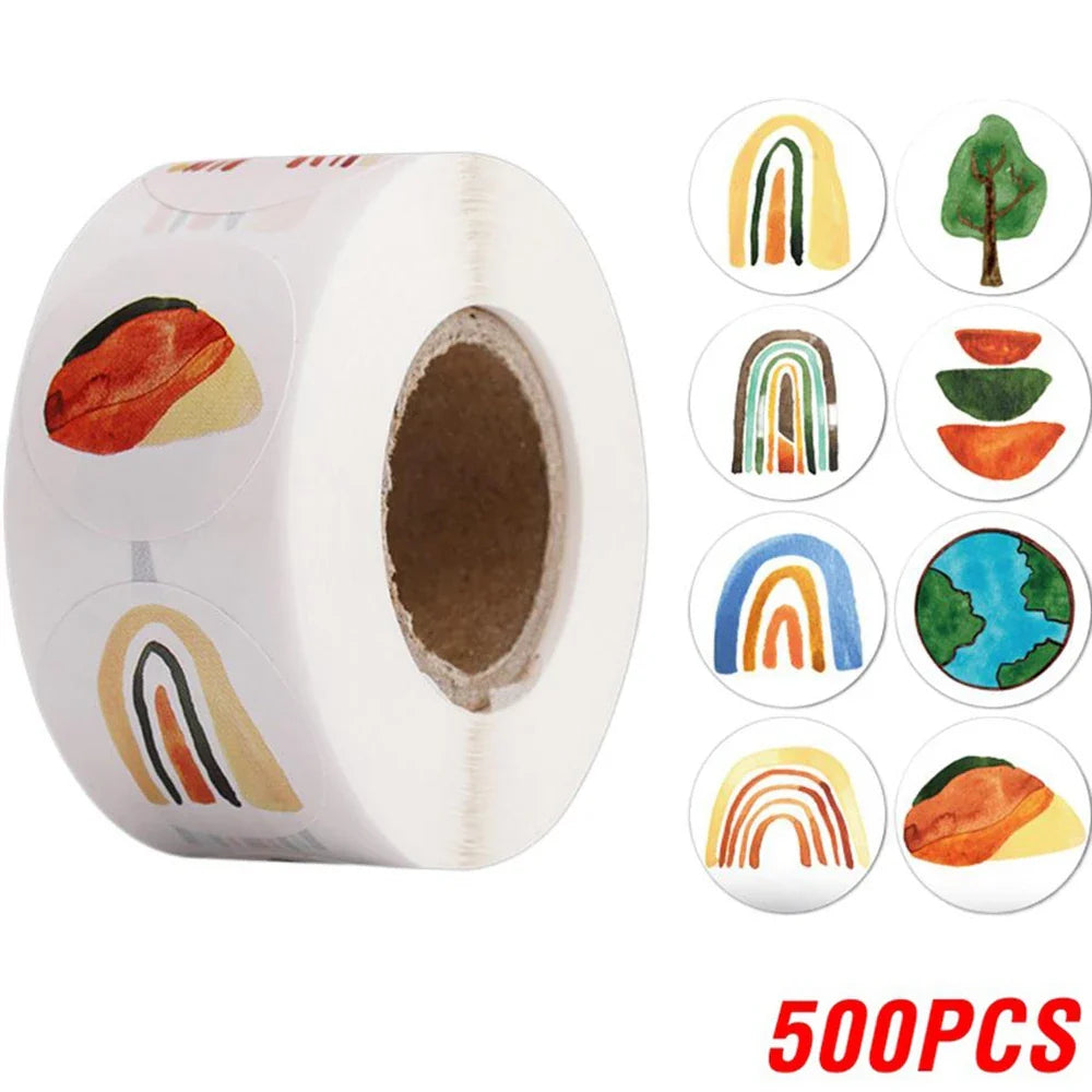100-500pcs Cartoon Animal Children Sticker Label Thank You Cute Toy Game Sticker DIY Gift Sealing Label Decoration Supplies (Online Order Only)
