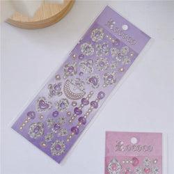 Cute Love Gem Pearl Stickers Diary Scrapbooking DIY Album Decoration Sticker Aesthetic Personalized INS Kawaii Korean Stationery (ONLINE ORDER ONLY)