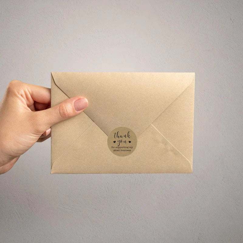 500pc/roll 1inch Thank You for Supporting My Small Business Stickers Sealing Business Stationery Sticker for Store Shopping (ONLINE ORDER ONLY)