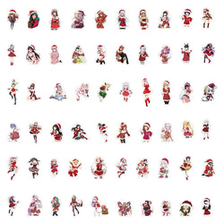 10/30/60PCS Christmas Cartoon Beauty Personality Graffiti Creative Sticker Toy Skateboard Guitar Computer Refrigerator Decals (Online Order Only)