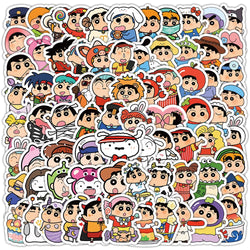 10/30/50/100PCS Cute Crayon Shin-chan Cartoon Stickers Funny Anime Graffiti DIY Luggage Laptop Phone Guitar Car Bike Kids Toy (ONLINE ORDER ONLY)