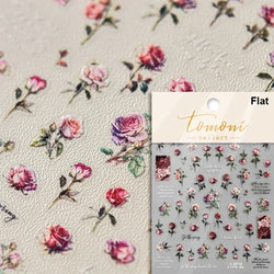 Retro Rose Gold Photo Frame Dried Flower Delicate Totem 3D Self Adhesive Nail Art Stickers 5D Shiny Rhinestone Manicure Decals (ONLINE ORDER ONLY)