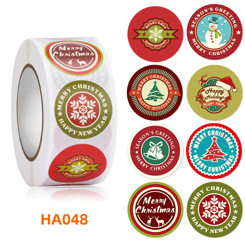500Pcs Christmas Stickers 1inch Snowflakes Holiday Stickers Xmas Gift Label for Envelope Box Gift Decor (ONLINE ORDER ONLY)