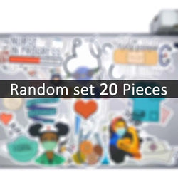20/30/50Pieces Nurse's Day Fashion Graffiti Nurse Style Stickers for Scrapbook Luggage Bike Car Motorcycle Phone Laptop Sticker (Online Order Only)