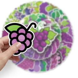 10/50PCS Green Grape Fruit Sticker DIY Phone Laptop Luggage Skateboard Graffiti Decals Fun for Kid Toys (ONLINE ORDER ONLY)