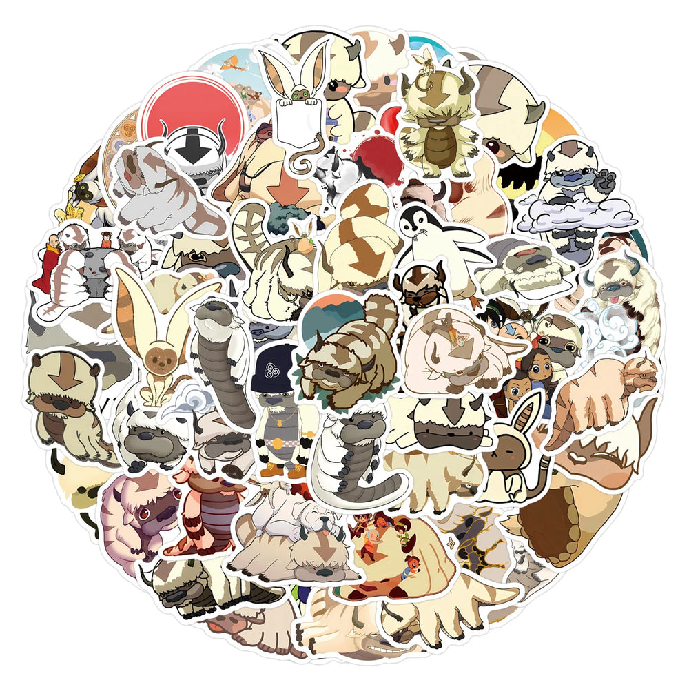 10/30/50/110PCS Avatar:The Last Airbender Stickers Cute Appa Graffiti Cartoon Animal Sticker Laptop Guitar Car Bike Decals Toy (ONLINE ORDER ONLY)