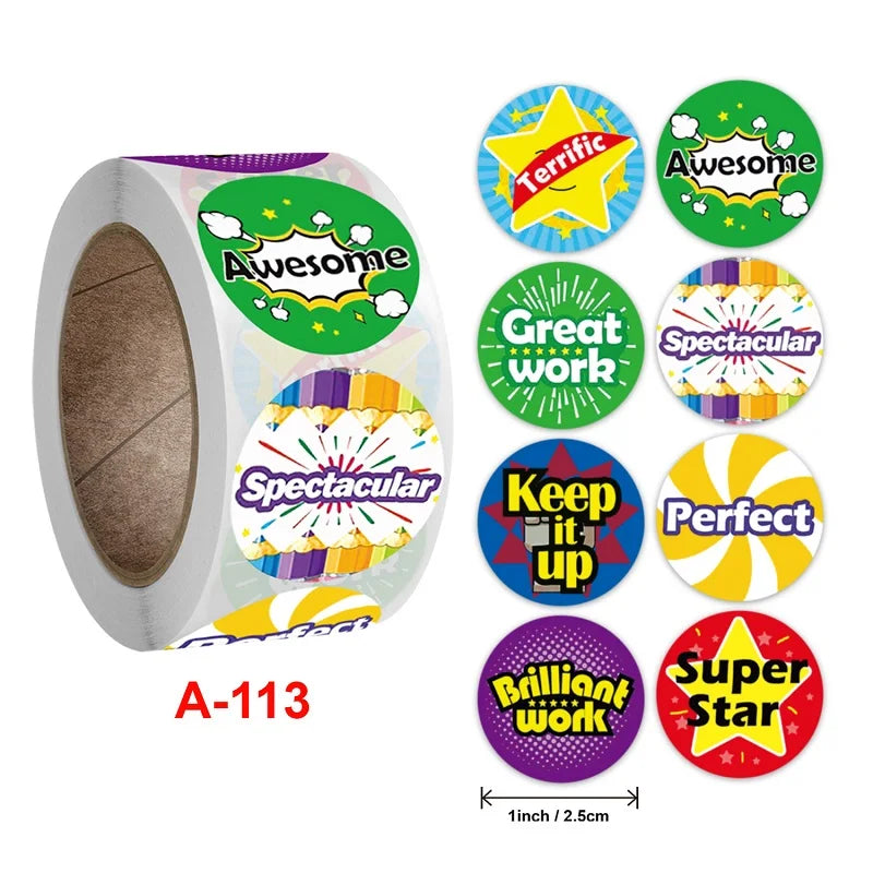 100-500PCS  Children's Stickers New Cartoon Rolling Packaging Stickers Photocard Decor Labels for Kids Package  home made (Online Order Only)