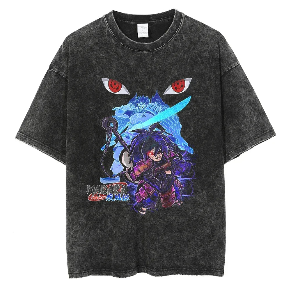 Naruto Rock Lee Streetwear T Shirt Vintage Washed Black (ONLINE ORDER ONLY)